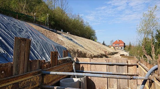 Baustelle des WAZ in Wei&szlig;enborn (Foto: Oliver Thiele)