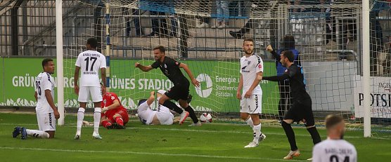 Und das ist das 0:1 f&uuml;r Wacker (Foto: M. Liedke)