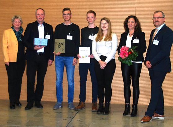 Bei der Auszeichnung (Foto: Gymnasium Worbis)