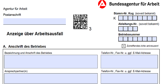 Auszug aus dem Formblatt zur Beantragung von Kurzarbeitergeld (Foto: Agentur für Arbeit Nordhausen) Auszug aus dem Formblatt zur Beantragung von Kurzarbeitergeld (Foto: Agentur für Arbeit Nordhausen)