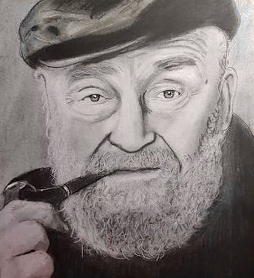 Rolf Hoppe von Grit Mischek gemalt (Foto: S. Bannert) Rolf Hoppe von Grit Mischek gemalt (Foto: S. Bannert)