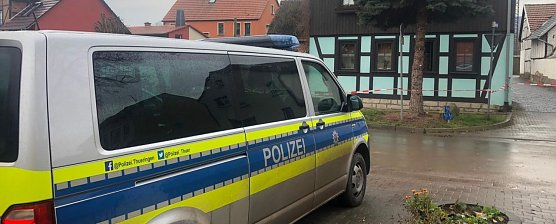 Gro&szlig;einsatz der Polizei in Berka (Foto: S. Dietzel)