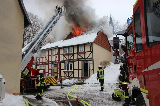 Gro&szlig;brand in Heiligenstadt (Foto: Feuerwehr Heiligenstadt)
