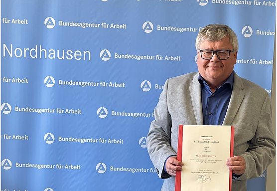 Jubilar Arno Schierwater  (Foto: Agentur f&uuml;r Arbeit Nordhausen)