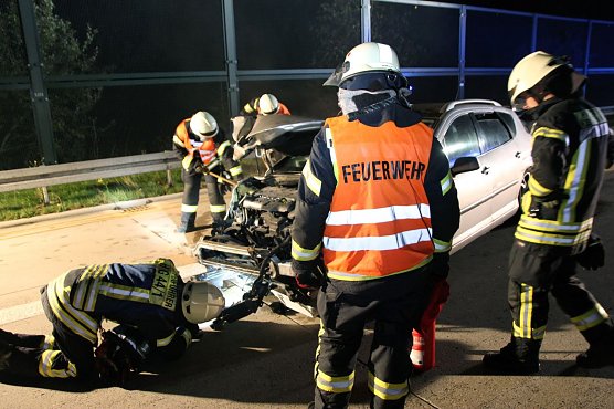 An der Unfallstelle (Foto: Feuerwehr Heiligenstadt)