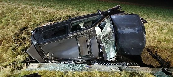 Schwerer Unfall bei Niederorschel (Foto: Feuerwehr Breitenworbis/Silvio Dietzel)