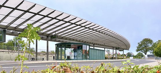 Der Busbahnhof in Worbis  (Foto: R.Wei&szlig;bach)