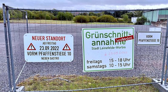 Neue Standort für Grünabfall (Foto: R.Weißbach) Neue Standort für Grünabfall (Foto: R.Weißbach)