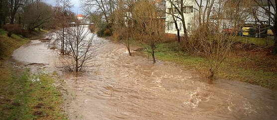 Die Zorge in Nordhausen bei Hochwasser, Archivbild (Foto: nnz-Archiv)