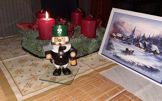 Bergmann und Schneelandschaft (Foto: G. Neppe)