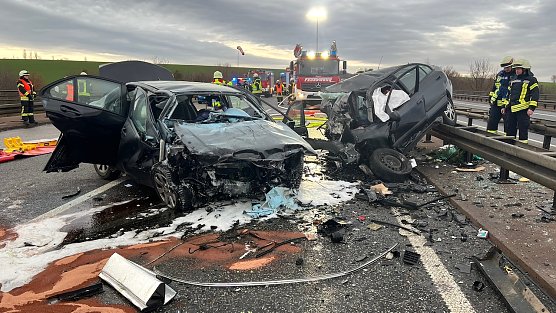 Tragischer Verkehrsunfall auf der A 38 bei Leinefelde (Foto: Silvio Dietzel)