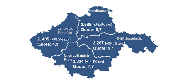 Der Nordthüringer Arbeitsmarkt im März (Foto: Agentur für Arbeit Nordthüringen) Der Nordthüringer Arbeitsmarkt im März (Foto: Agentur für Arbeit Nordthüringen)