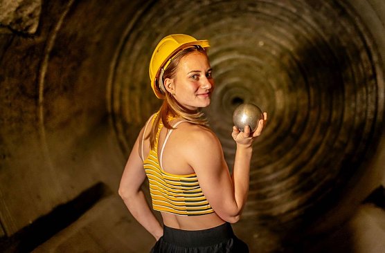 Chantal Rimke im Erlebnisbergwerk (Foto: Christoph Keil)