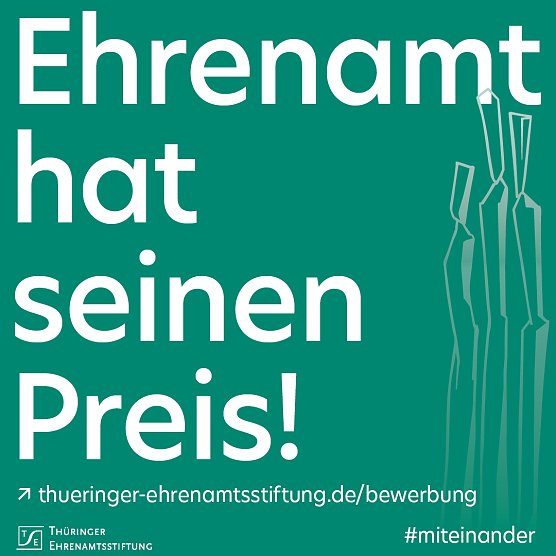 Thüringer Ehrenamtspreis 2024 (Foto: Thüringer Ehrenamtsstiftung) Thüringer Ehrenamtspreis 2024 (Foto: Thüringer Ehrenamtsstiftung)