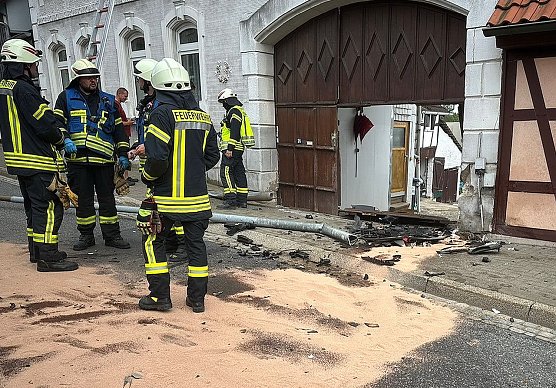 Verkehrsunfall in Breitenbach (Foto: Feuerwehr Breitenbach/Eichsfeld , Silvio Dietzel)