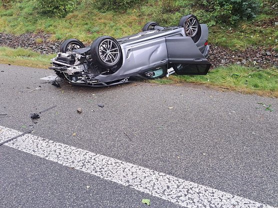 Schwerer Unfall auf der A38 (Foto: euerwehr Breitenworbis/Bernterode/Silvio Dietzel)