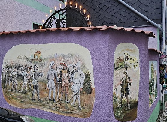 Wandbild Thomas Müntzer in Bad Frankenhausen (Foto: Simone Klein) Wandbild Thomas Müntzer in Bad Frankenhausen (Foto: Simone Klein)