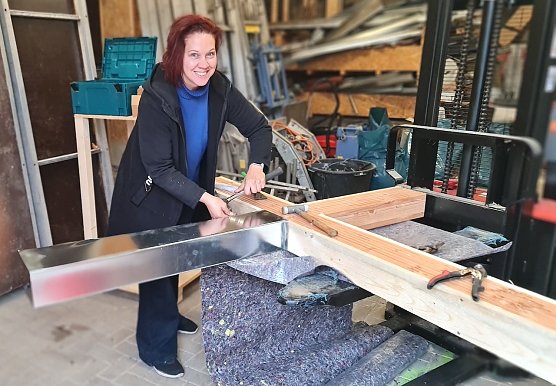 Das Dachdeckerhandwerk besteht nicht nur aus der Arbeit auf dem Dach (Foto: C.Wilhelm)