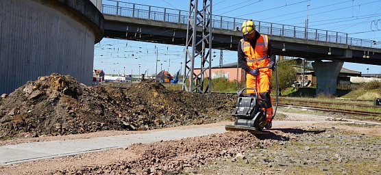 Momentan finden im Bahnhof Tiefbauarbeiten statt.  (Foto: ssc)