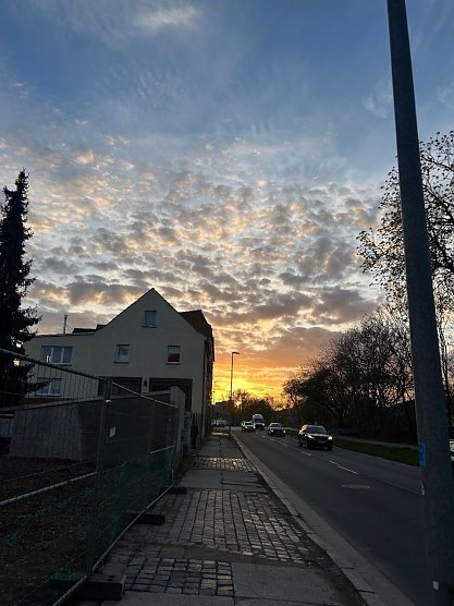 Sonnenuntergang im Fr&uuml;hling (Foto: Jasmin Pritschow)