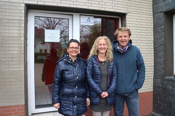 Bild: v.l.: Susanne Schickschneit, Sabine van Uleft und Peter Schlegelmilch k&auml;mpfen von Nordhausen aus f&uuml;r das BGE