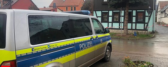 Bild: Gro&szlig;einsatz der Polizei in Berka