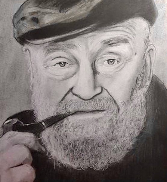 Bild: Rolf Hoppe von Grit Mischek gemalt