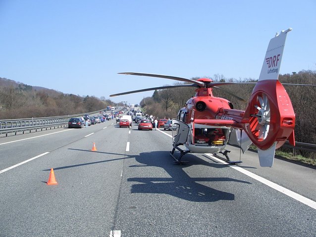 Bild: Einsatz auf der Autobahn