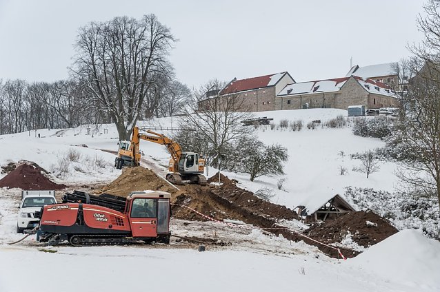 Bild: Erschlie&szlig;ungsarbeiten an der Burg