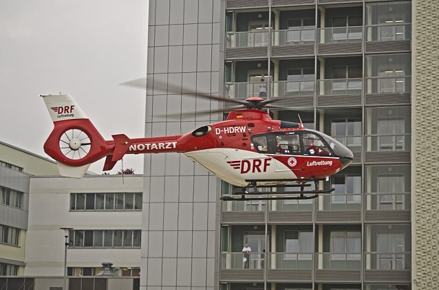 Bild: Anflug am S&uuml;dharz-Klinikum