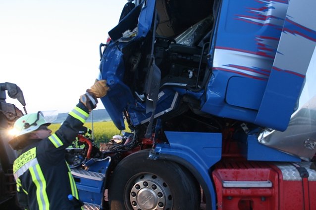 Bild: Unfall auf der Autobahn A 38