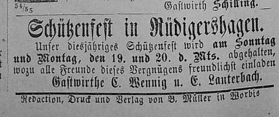 Bild: Zeitungs-Annonce