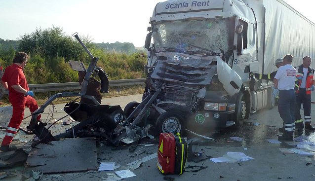 Bild: Unfall auf der Autobahn