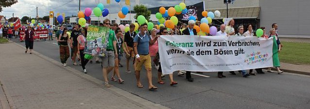 Bild: Zeichen gegen Rechts gesetzt