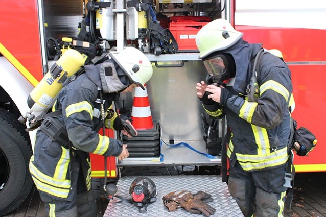 Bild: Brand in Betrieb in Hig