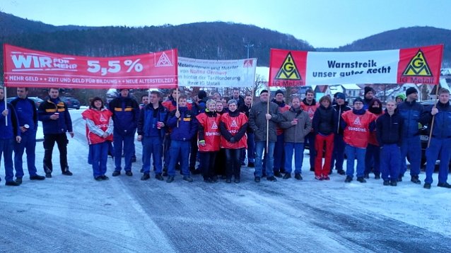 Bild: Warnstreik bei Norma