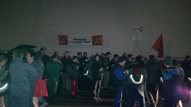 Bild: Warnstreik bei Magna