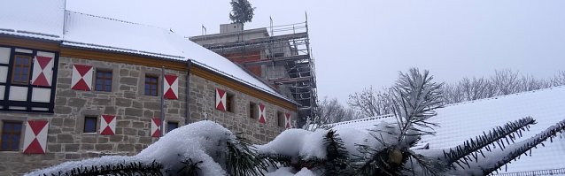 Bild: Richtfest auf der Burg