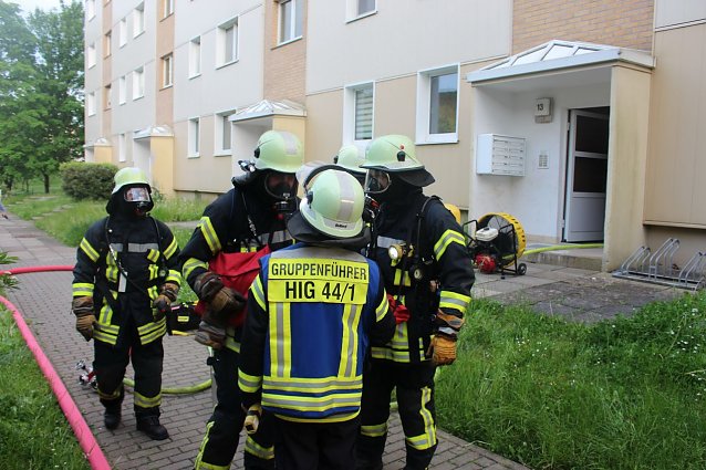 Bild: Brand im Treppenhaus