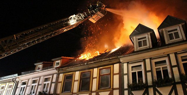 Bild: Gro&szlig;brand in der Marktstra&szlig;e