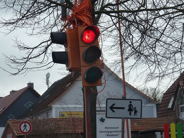 Bild: Baustellenampel in Beuren