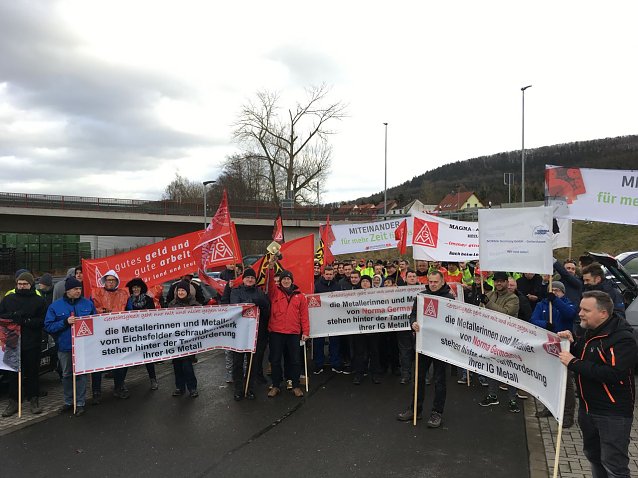 Bild: Warnstreik in Gerbershausen