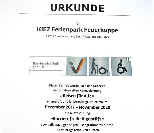 Bild: Zertifizierung Reisen f&uuml;r Alle