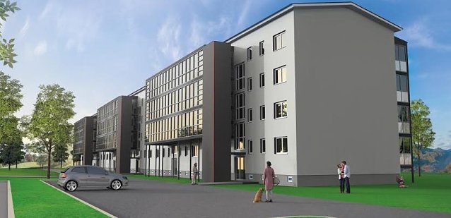 Bild: Sanierter Wohnblock