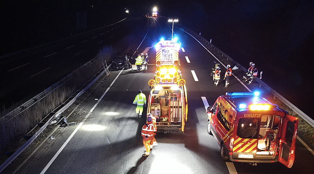 Bild: Schwerer Unfall auf der A38