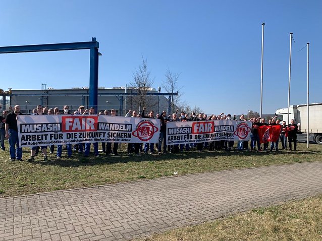 Bild: Arbeitskampf bei Mushashi in Leinefelde