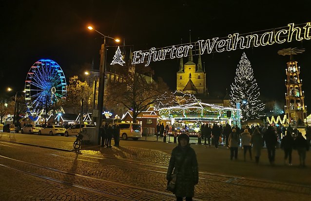 Bild: Momentaufnahme vom Erfurter Weihnachtsmarkt