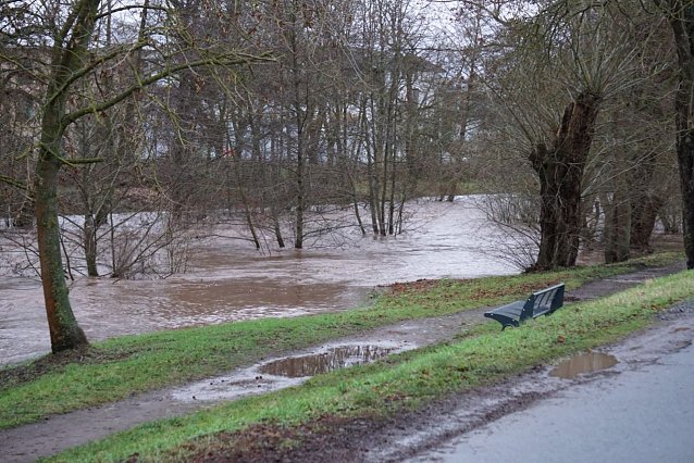 Bild: Hochwasser im Nordh&auml;user Stadtpark