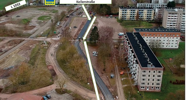 Bild: Umleitungsstrecke im Luftbild