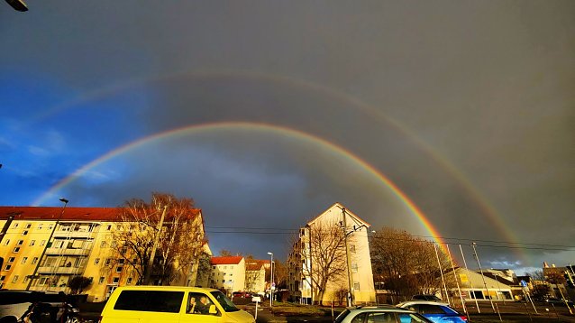 Bild: Regenbogen &uuml;ber Nordhausen